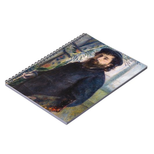 Pierre Auguste Renoir - Portrait von Claude Monet Notizblock (Linke Seite)