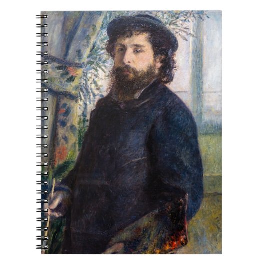 Pierre Auguste Renoir - Portrait von Claude Monet Notizblock (Vorderseite)