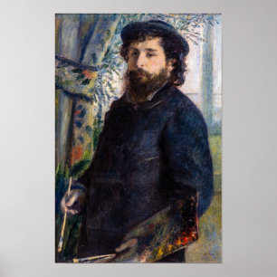 Pierre Auguste Renoir - Portrait von Claude Monet Poster