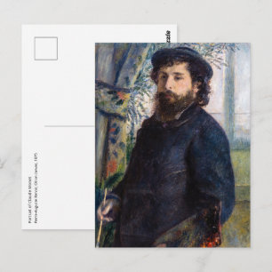 Pierre Auguste Renoir - Portrait von Claude Monet Postkarte