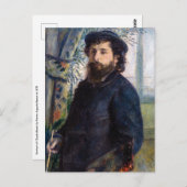 Pierre Auguste Renoir - Portrait von Claude Monet Postkarte (Vorne/Hinten)