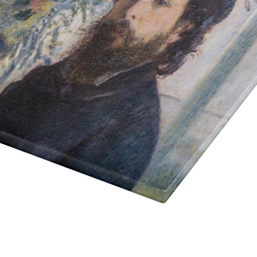 Pierre Auguste Renoir - Portrait von Claude Monet Schneidebrett (Ecke)