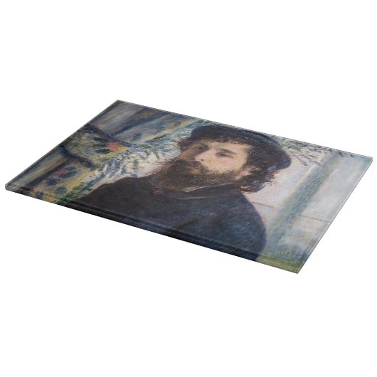 Pierre Auguste Renoir - Portrait von Claude Monet Schneidebrett (Ecke)