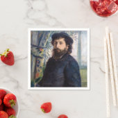 Pierre Auguste Renoir - Portrait von Claude Monet Serviette (Beispiel)