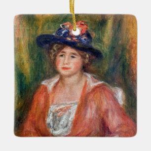Pierre-Auguste Renoir - Porträt einer sitzenden Fr Keramikornament