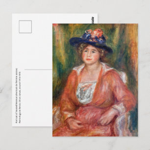 Pierre-Auguste Renoir - Porträt einer sitzenden Fr Postkarte