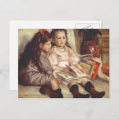 Pierre-Auguste Renoir- Porträts von zwei Kindern Postkarte (Vorne/Hinten)
