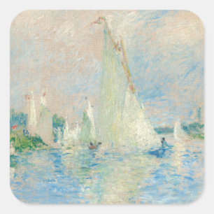 Pierre-Auguste Renoir - Regatta in Argenteuil Quadratischer Aufkleber