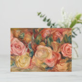 Pierre-Auguste Renoir - Rose Dankeskarte (Stehend Vorderseite)