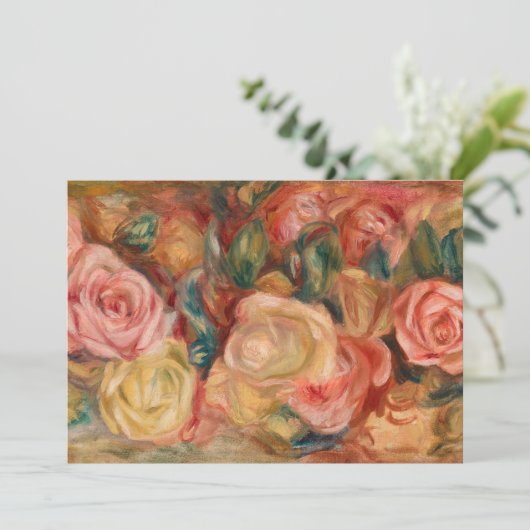 Pierre-Auguste Renoir - Rose Dankeskarte (Stehend Vorderseite)