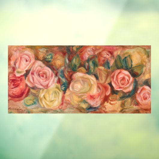 Pierre-Auguste Renoir - Rose Fensteraufkleber (Blatt 3)