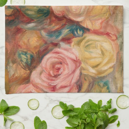 Pierre-Auguste Renoir - Rose Geschirrtuch (Gefaltet)