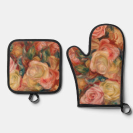 Pierre-Auguste Renoir - Rose Ofenhandschuh & Topflappen-Set