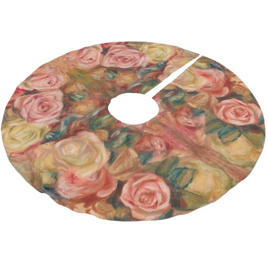 Pierre-Auguste Renoir - Rose Polyester Weihnachtsbaumdecke (Schrägansicht)