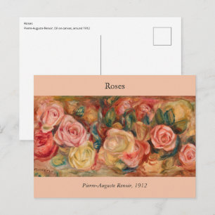 Pierre-Auguste Renoir - Rosen Postkarte