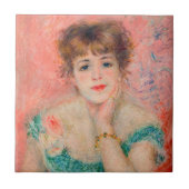 Pierre-Auguste Renoir - Schauspielerin Jeanne Sama Fliese (Vorderseite)