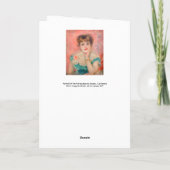 Pierre-Auguste Renoir - Schauspielerin Jeanne Sama Karte (Rückseite)