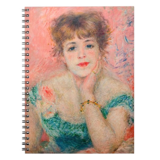 Pierre-Auguste Renoir - Schauspielerin Jeanne Sama Notizblock (Vorderseite)