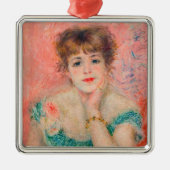 Pierre-Auguste Renoir - Schauspielerin Jeanne Sama Ornament Aus Metall (Vorne)