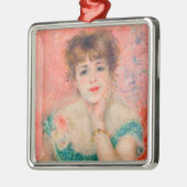 Pierre-Auguste Renoir - Schauspielerin Jeanne Sama Ornament Aus Metall (Links)