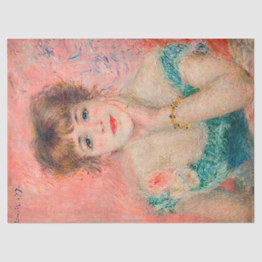 Pierre-Auguste Renoir - Schauspielerin Jeanne Sama Seidenpapier (Vorderseite)
