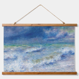 Pierre-Auguste Renoir - Seascape Wandteppich Mit Holzrahmen