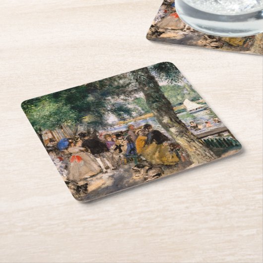 Pierre-Auguste Renoir - Seine-Badezone Rechteckiger Pappuntersetzer (angewinkelt)