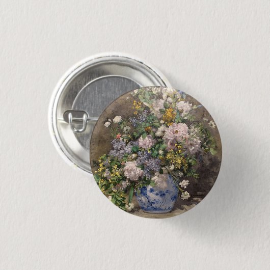 Pierre-Auguste Renoir Spring Bouquet Button (Vorne & Hinten)