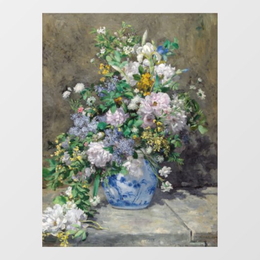 Pierre-Auguste Renoir - Spring Bouquet Fensteraufkleber (Blatt)
