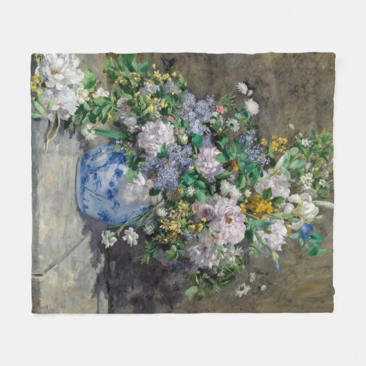 Pierre-Auguste Renoir - Spring Bouquet Fleecedecke (Vorderseite (Horizontal))