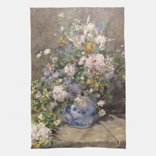 Pierre-Auguste Renoir Spring Bouquet Geschirrtuch (Vertikal)