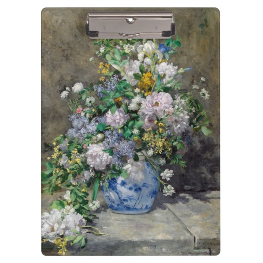 Pierre-Auguste Renoir - Spring Bouquet Klemmbrett (Vorderseite)