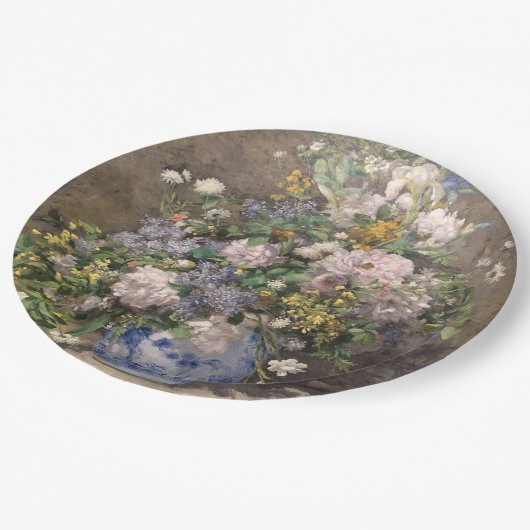 Pierre-Auguste Renoir Spring Bouquet Pappteller (Schrägansicht)
