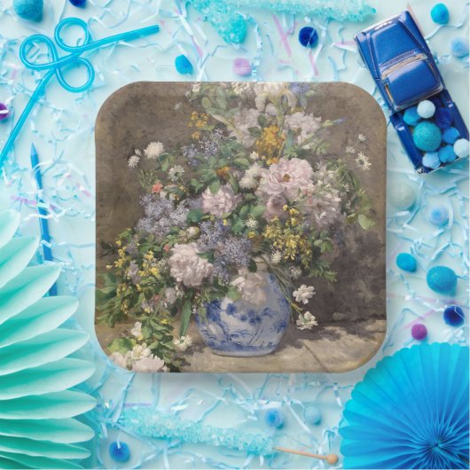 Pierre-Auguste Renoir Spring Bouquet Pappteller (Party)