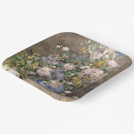 Pierre-Auguste Renoir Spring Bouquet Pappteller (Gewinkelt)