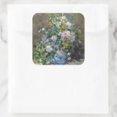 Pierre-Auguste Renoir - Spring Bouquet Quadratischer Aufkleber (Tasche)
