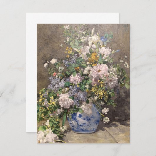 Pierre-Auguste Renoir Spring Bouquet RSVP Karte (Vorne/Hinten)