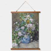 Pierre-Auguste Renoir - Spring Bouquet Wandteppich Mit Holzrahmen (Vorderseite)