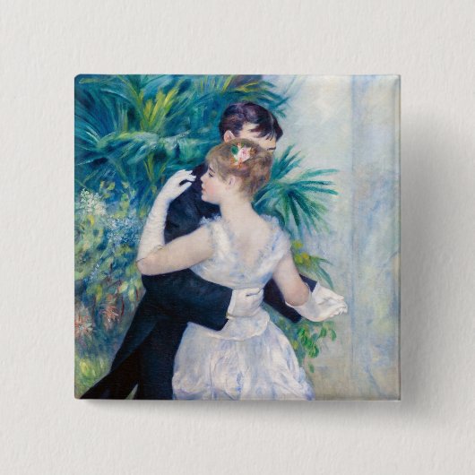 Pierre-Auguste Renoir - Stadt-Tanz Button (Vorderseite)