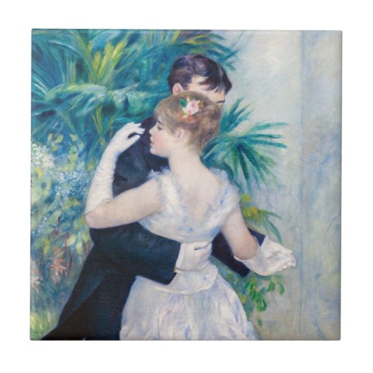 Pierre-Auguste Renoir - Stadttanz Fliese (Vorderseite)