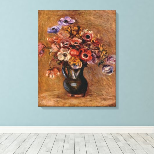 Pierre Auguste Renoir Stillleben mit Anemones Leinwanddruck (Insitu (Holzboden))