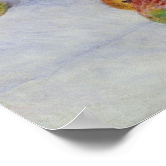 Pierre Auguste Renoir | Stillleben mit Pfirsichen Poster (Ecke)