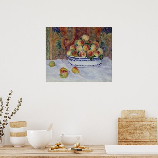 Pierre Auguste Renoir | Stillleben mit Pfirsichen Poster (Küche)