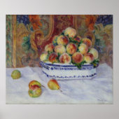 Pierre Auguste Renoir | Stillleben mit Pfirsichen Poster (Vorne)