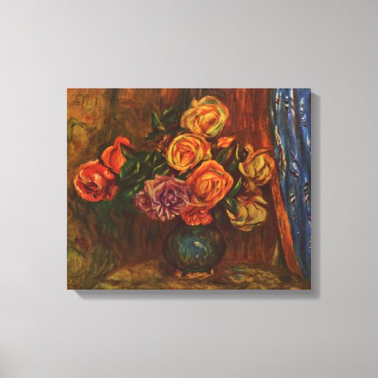 Pierre Auguste Renoir Stillleben mit Rose Leinwanddruck (Vorderseite)