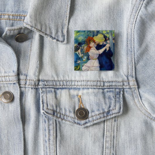 Pierre-Auguste Renoir - Tanz im Bougival Button (Beispiel)