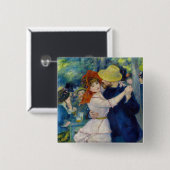 Pierre-Auguste Renoir - Tanz im Bougival Button (Vorne & Hinten)