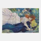 Pierre-Auguste Renoir - Tanz im Bougival Geschirrtuch (Horizontal)