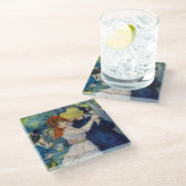 Pierre-Auguste Renoir - Tanz im Bougival Glasuntersetzer (Schrägansicht)