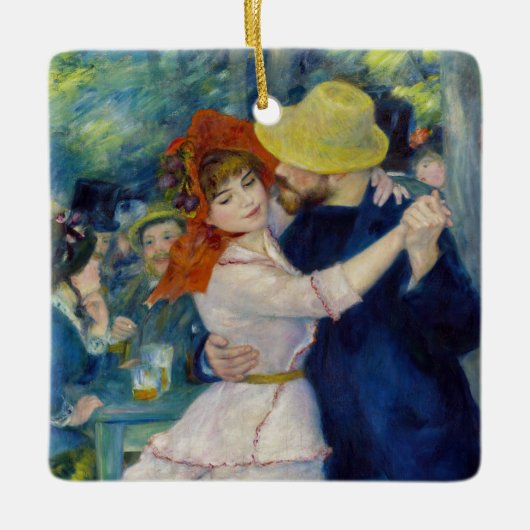 Pierre-Auguste Renoir - Tanz im Bougival Keramikornament (Vorderseite)